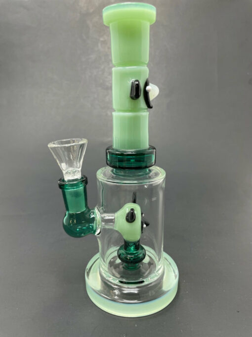 Shop 8" Green Panda Straight Percolator Bong in australian