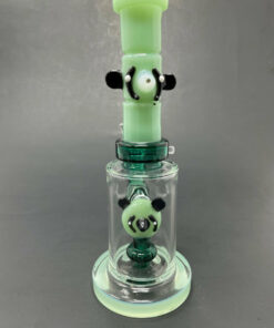Shop 8" Green Panda Straight Percolator Bong in australian