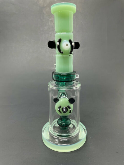 Shop 8" Green Panda Straight Percolator Bong in australian