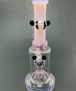 Shop 8" Pink Panda Straight Percolator Bong in australian
