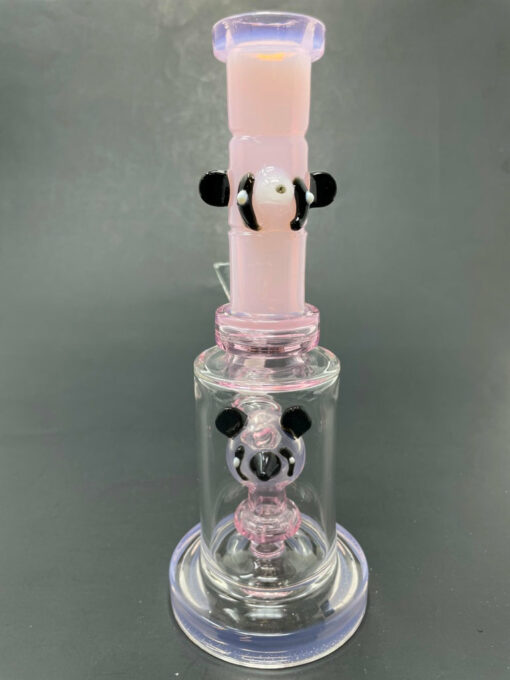 Shop 8" Pink Panda Straight Percolator Bong in australian