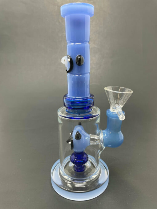 Shop 8" Milky Blue Panda Straight Percolator Bong in australian
