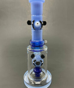 Shop 8" Milky Blue Panda Straight Percolator Bong in australian
