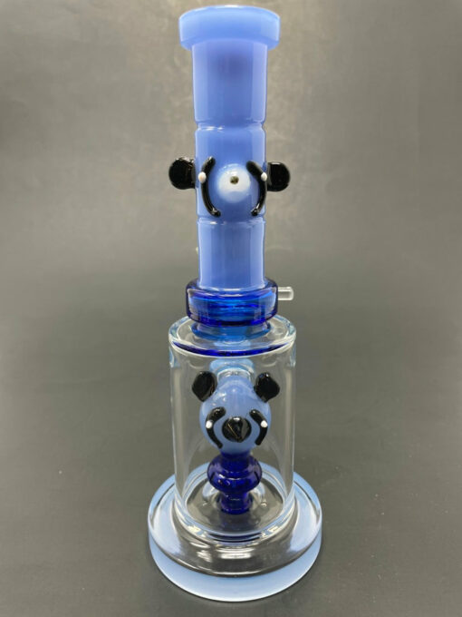 Shop 8" Milky Blue Panda Straight Percolator Bong in australian