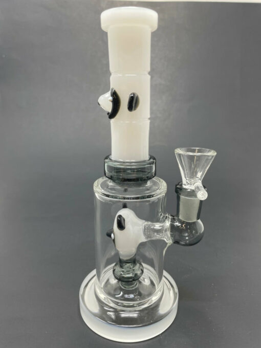 Shop 8" White Panda Straight Percolator Bong in australian