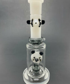 Shop 8" White Panda Straight Percolator Bong in australian