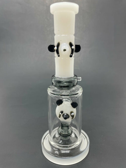Shop 8" White Panda Straight Percolator Bong in australian