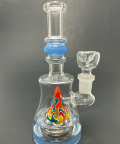 Shop 8" Milky Blue Single Mountain Percolator Bong in australian