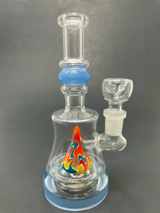 Shop 8" Milky Blue Single Mountain Percolator Bong in australian