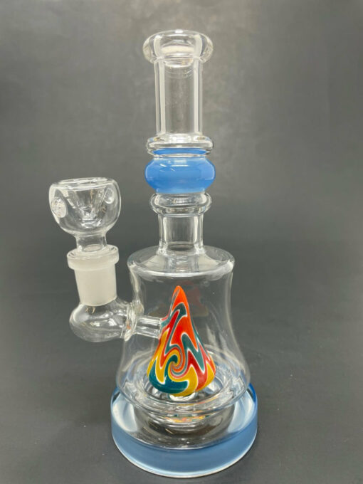 Shop 8" Milky Blue Single Mountain Percolator Bong in australian