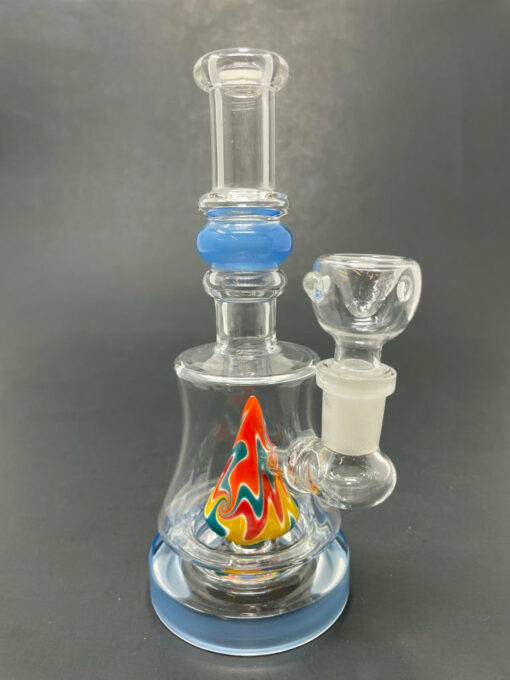 Shop 8" Milky Blue Single Mountain Percolator Bong in australian