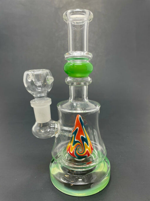 Shop 8" Green Single Mountain Percolator Bong in australian