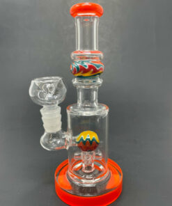 Shop 7" Orange Single Percolator Ball Bong in australian