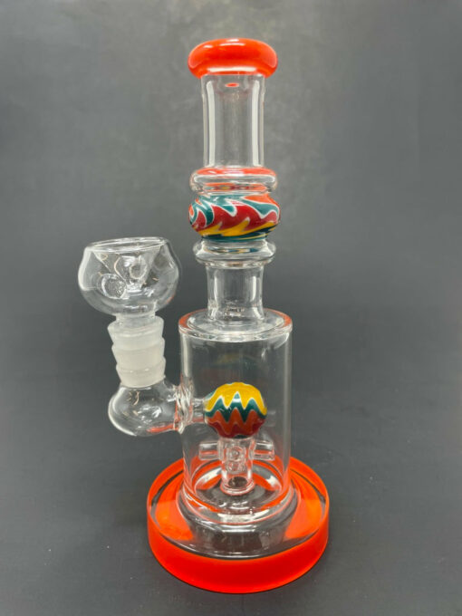 Shop 7" Orange Single Percolator Ball Bong in australian