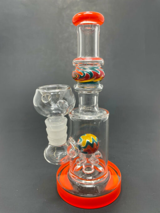 Shop 7" Orange Single Percolator Ball Bong in australian