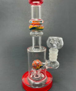 Shop 7" Red Single Percolator Ball Bong in australian
