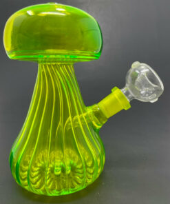 Shop 5"Neon Yellow Mushroom Shaped Bong in australian