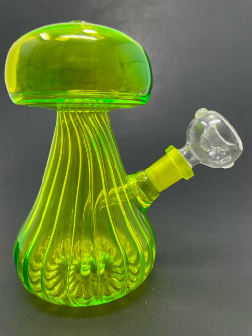 Shop 5"Neon Yellow Mushroom Shaped Bong in australian
