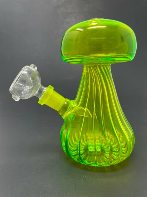 Shop 5"Neon Yellow Mushroom Shaped Bong in australian