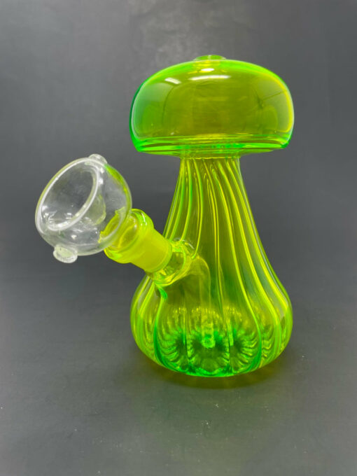 Shop 5"Neon Yellow Mushroom Shaped Bong in australian