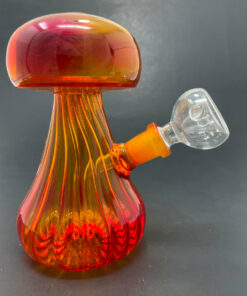 Shop 5"Neon Orange Mushroom Shaped Bong in australian