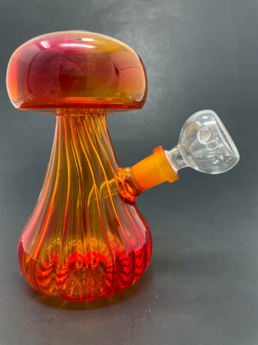 Shop 5"Neon Orange Mushroom Shaped Bong in australian