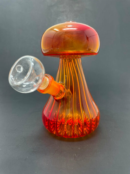 Shop 5"Neon Orange Mushroom Shaped Bong in australian