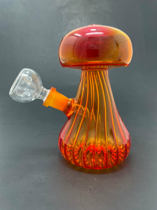 Shop 5"Neon Orange Mushroom Shaped Bong in australian