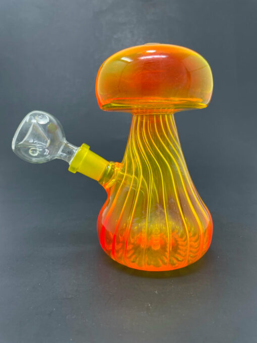 Shop 5" Neon Yellow/Orange Mushroom Shaped Bong in australian