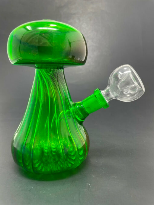 Shop 5"Neon Green Mushroom Shaped Bong in australian