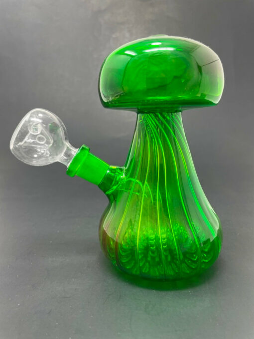 Shop 5"Neon Green Mushroom Shaped Bong in australian