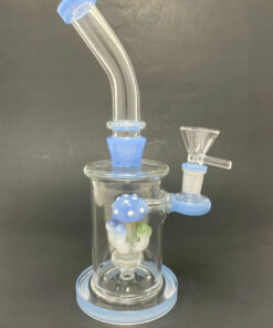 Shop 10" Milky Blue Shower Bend Mushroom Bong in australian
