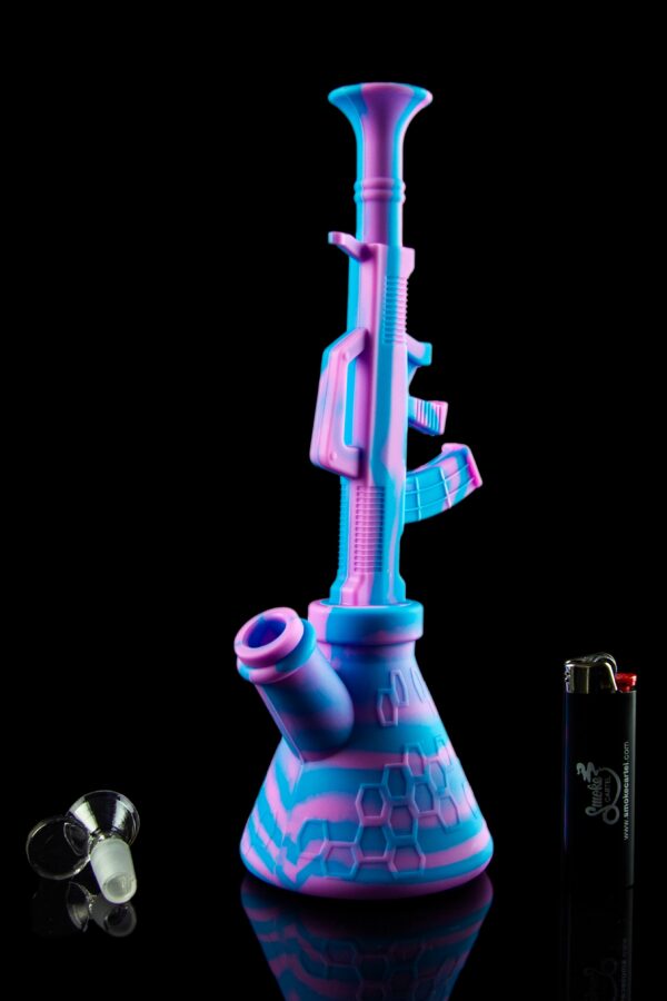 Shop The "Machine Gun" Silicone Water Pipe in australian