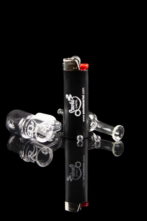 Shop 14.5mm Super Tall and Skinny Round Bottom Quartz Banger and Carb Cap Set in australian