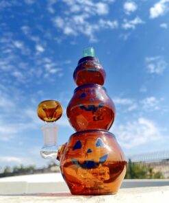 Shop Stoned Genie Triple Pumpkin Halloween Bong in australian