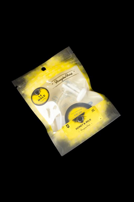Shop Honeybee Herb 45 Degree Honey & Milk Quartz Banger - Yellow Line in australian