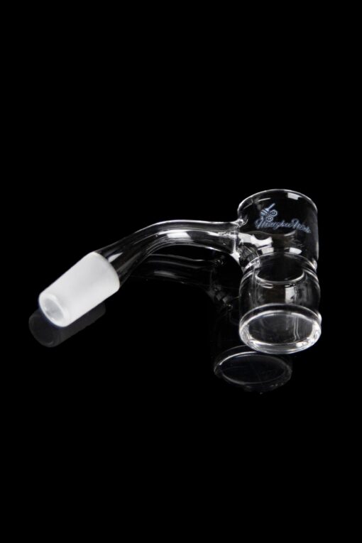 Shop Honeybee Herb 45 Degree Honey Bevel Splash Bucket Quartz Banger - Black Line in australian