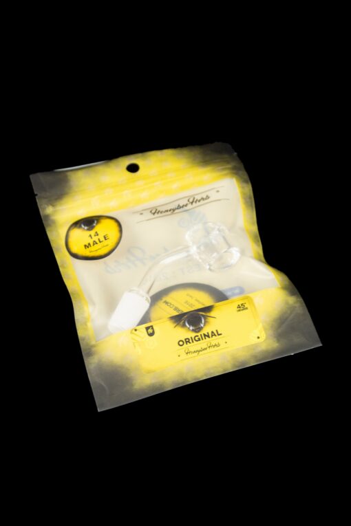Shop Honeybee Herb 45 Degree Original Quartz Banger - Yellow Line in australian