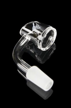 Shop Honeybee Herb 90 Degree Fat Bottom Quartz Banger - Yellow Line in australian