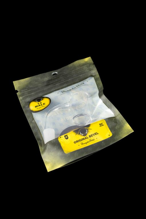Shop Honeybee Herb 90 Degree Original Bevel Quartz Banger - Black Line in australian