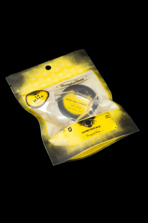 Shop Honeybee Herb 45 Degree Honeysuckle Quartz Banger - Yellow Line in australian