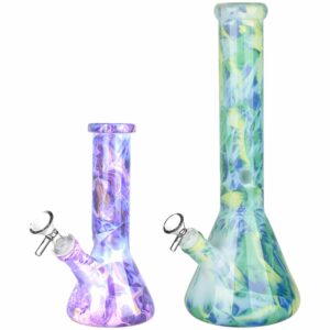 Shop Marbled Glass Beaker Water Pipe | 14mm F in australian