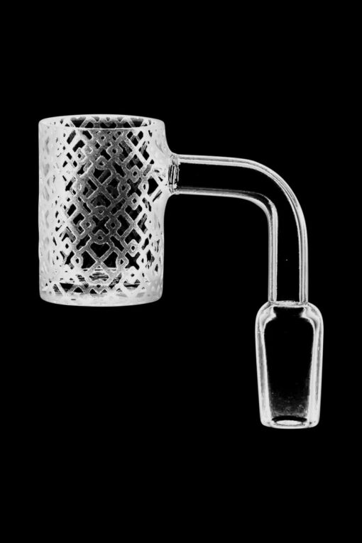 Shop Interlocking Diamonds Etched Quartz Banger in australian