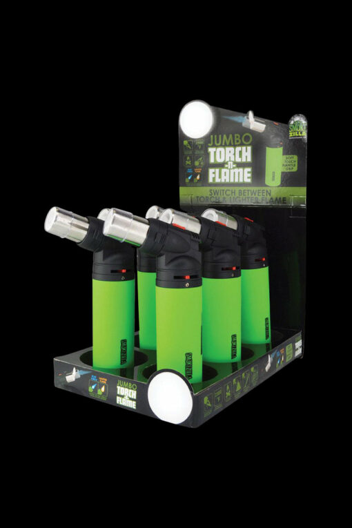 Shop Jumbo Torch-N-Flame Neon Green Butane Torch - 6 Pack Display in australian
