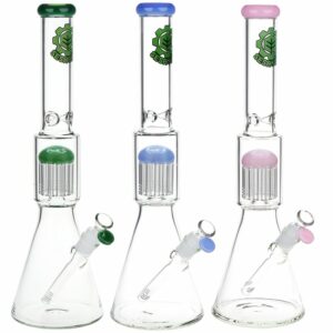 Shop Jellyfish Double Chamber Glass Beaker Water Pipe - 17" / 14mm F / Colors Vary in australian