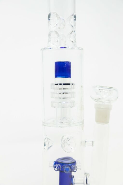 Shop 15" Blue Double Percolator Bong w/ Ice Catcher in australian