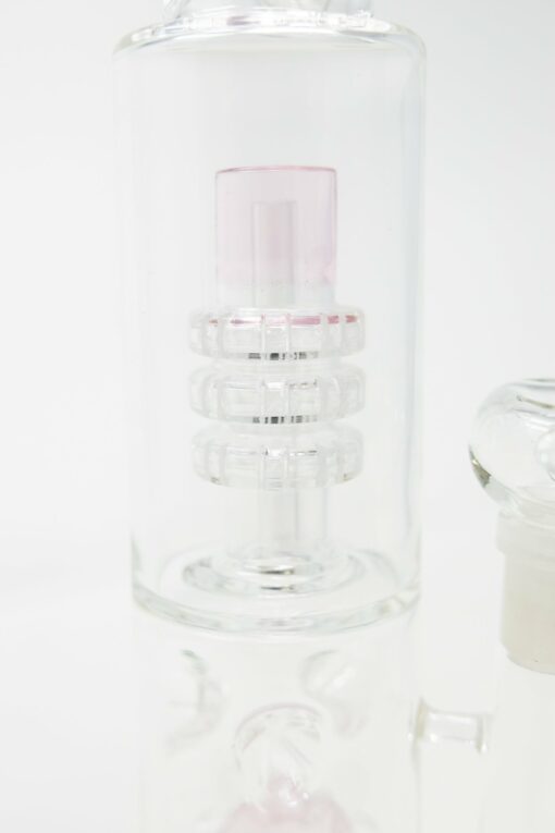 Shop 15" Pink Double Percolator Bong w/ Ice Catcher in australian