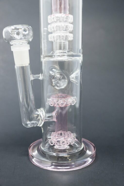 Shop 15" Pink Double Percolator Bong w/ Ice Catcher in australian