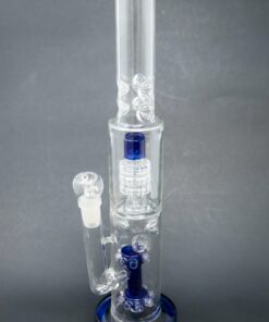 Shop 15" Blue Double Percolator Bong w/ Ice Catcher in australian