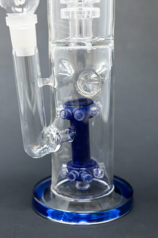 Shop 15" Blue Double Percolator Bong w/ Ice Catcher in australian